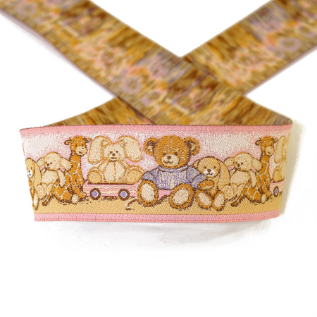 Лента жаккардовая SAFISA, 33 мм, 15 м, цвет 01. Арт 9243-33мм-01