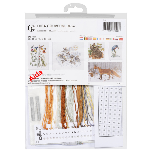 Набор для вышивания "Лиса", канва лён 28 ct. Арт 573