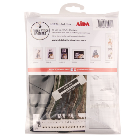 Набор для вышивания "Олень", канва Aida (черная) 16 ct. Арт DSB051