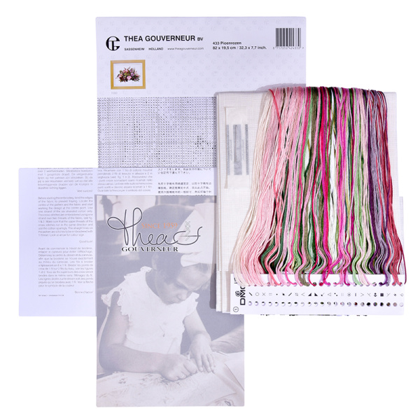 Набор для вышивания "Пионы", канва лён 36 ct. Арт 433                     