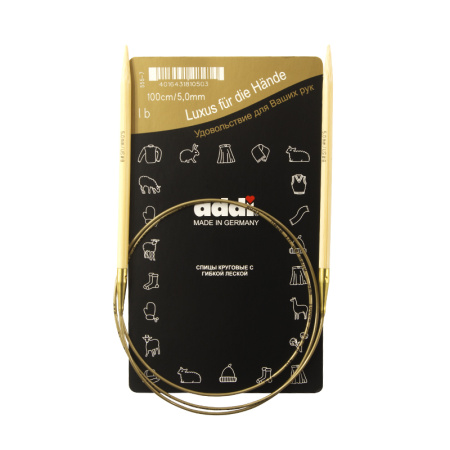 Спицы, круговые, бамбук addiNature BAMBOO №5, 100 см. Арт 555-7/5-100