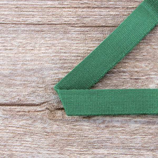 Тесьма киперная хлопковая на блистере SAFISA, 14 мм, 2,5 м , цвет 25, зеленый. Арт P00260C-14мм-25         