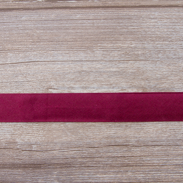 Косая бейка хлопок/полиэстер на блистере, 30 мм, 2,5 м, цвет 30, Бордовый. Арт P06120-30мм-30          