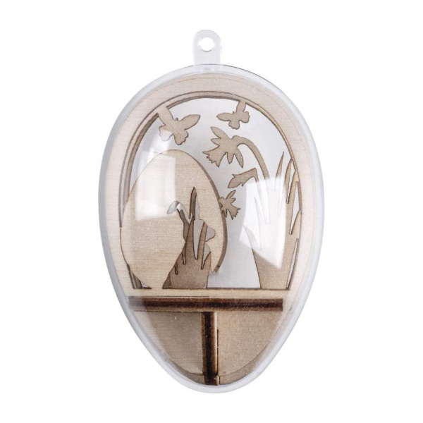 Яйцо из прозрачного пластика разъемное, 8 см. Арт 3904537