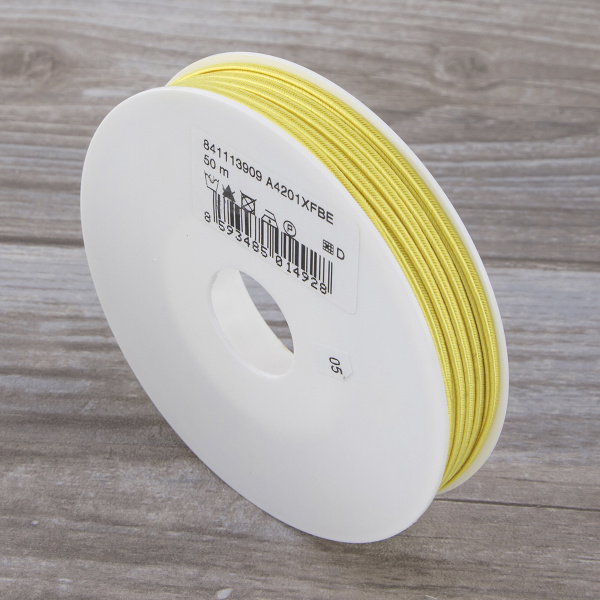 Шнур-сутаж PEGA, лимонно-желтый, 3 мм. Арт 841113909A4201