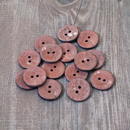 Пуговицы CONCEPT, размер 32, кокос, цвет COL.7 пыльная роза. Арт 1919H-032-COL.7