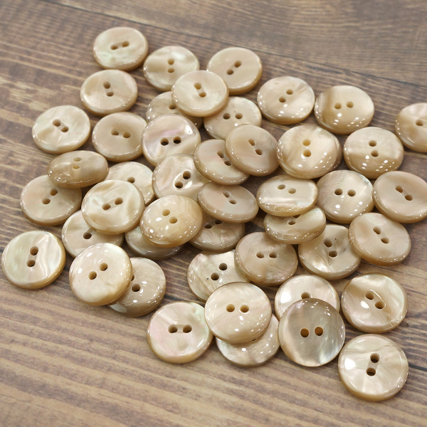 Пуговицы CONCEPT Mother of Pearl, размер 24, полиэстер, цвет COL.3 Snail. Арт 75315-024-COL.3SNAIL