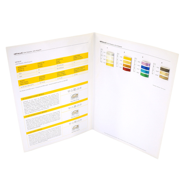 Цветовая карта,  AMANN GROUP METTLER, METALLIC. Арт 101501
