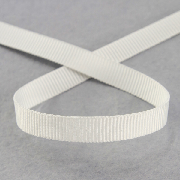 Лента репсовая PEGA, цвет белый, 7 мм. Арт 811798807G1101