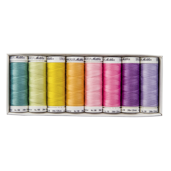 Набор с нитками Seralon  "Оттенки Весны" в подарочной упаковке, 8 катушек. Арт SE8SPRING-KIT