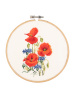 Набор для вышивания "Весенние цветы", канва лён 32 ct, диаметр 15 см, 2 дизайна. Арт 609