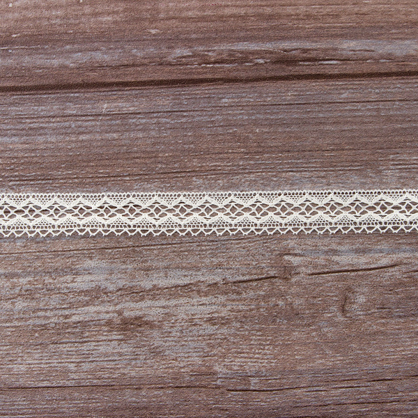 Мерсеризованное хлопковое кружево, 20 мм, цвет шампань. Арт 1579/72