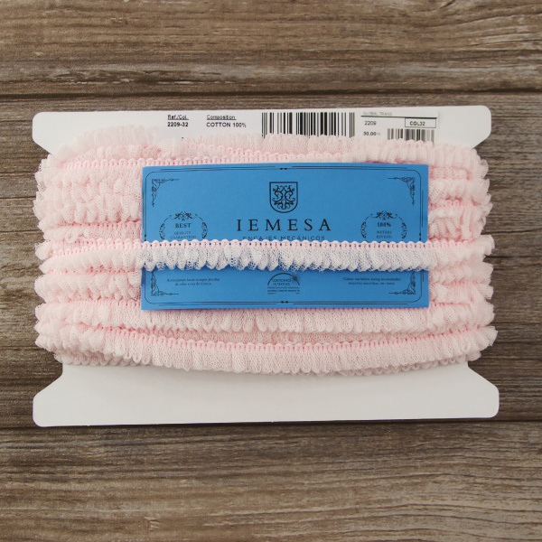 Тесьма декоративная, 17 мм, цвет розовый. Арт 2209/32