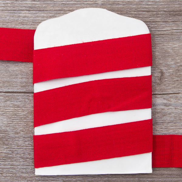 Тесьма киперная хлопковая на блистере SAFISA, 25 мм, 2 м , цвет 14, красный. Арт P00260C-25мм-14         