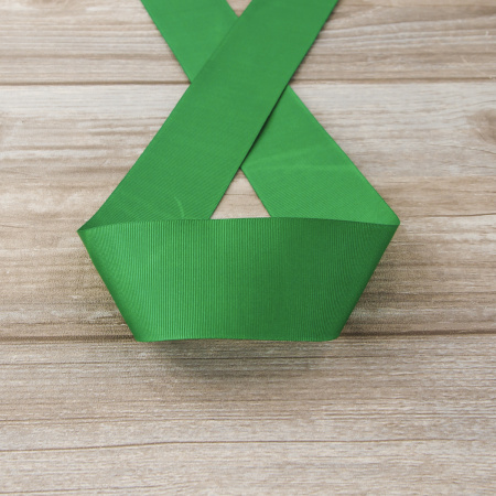 Лента репсовая SAFISA, 50 мм, 25 м, цвет 25 зеленый. Арт 350-50мм-25