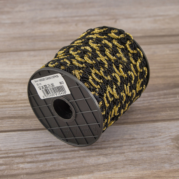 Тесьма PEGA декоративная с люрексом, 20 мм. Арт 844168320DA001          