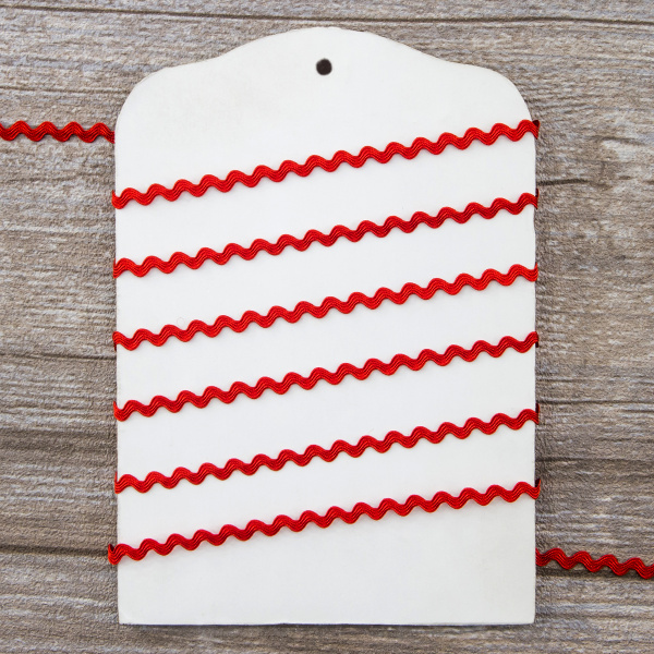 Тесьма PEGA тип вьюнчик, красный, 5,1 мм. Арт 841510417A7501