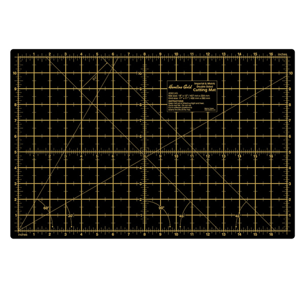 Мат для раскройного ножа, Medium (A3), 3 мм, двусторонний, 43 x 28 см / 17 x 11", цвет чёрный. Арт 4092.HG