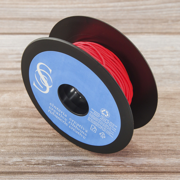 Резинка шляпная SAFISA, 1,5 мм, 25 м, цвет 204 неоновый розовый. Арт 4730-1,5мм-204