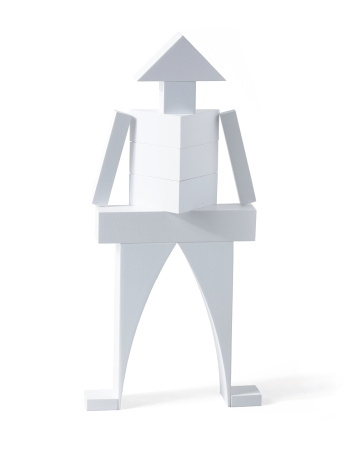 Конструктор BAUHAUS "Bauspiel" 14+, дизайн 1977 года, натуральное дерево, цвет белый, 22 детали. Арт 9412.1