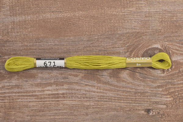 Мулине COSMO однотонный цвет  671       . Арт 25-6/671       