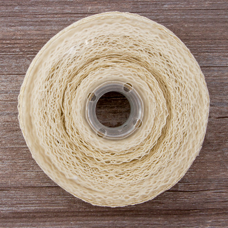 Мерсеризованное хлопковое кружево, 20 мм, цвет сливочный. Арт 1796/02                 