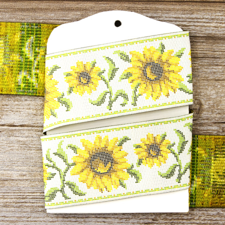 Лента жаккард SAFISA, 50 мм, 15 м, цвет 01. Арт 9128-50мм-01            