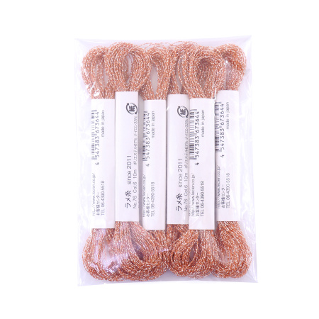 Мулине COSMO Sparkle металлизированное, цвет коралловый. Арт 76/6