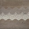 Вышивка на тюле, 51 мм, цвет экрю. Арт I659/02