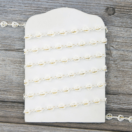 Тесьма PEGA тип отделочная, цвет белый,  8 мм. Арт 844167808DA704          