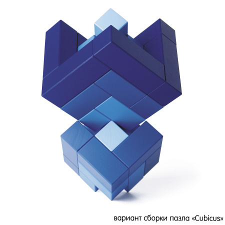 Конструктор дизайнерский NAEF CLASSIC "Cubicus" 6+, натуральное дерево, цвет синий, 10 деталей. Арт 9609.2