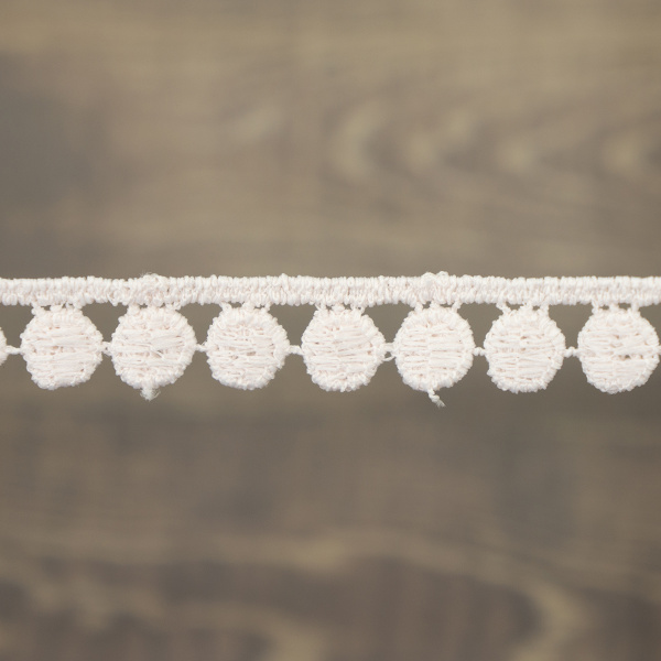 Кружево гипюр, 12 мм, цвет розовый, 100% полиэстер, 4,5 м. Арт G-4634.308