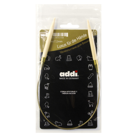 Спицы, круговые, бамбук addiNature BAMBOO №7, 40 см. Арт 555-7/7-40