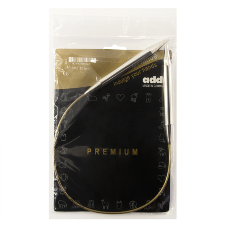 Спицы, круговые, супергладкие, addiClassic №12, 60 см. Арт 105-7/12-60