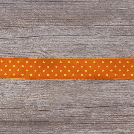 Лента с рисунком SAFISA, 25 мм, 15 м, цвет 61, оранжевый. Арт 25314-25мм-61