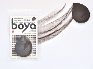 Пастель восковая для рисования Boya, мелок. Арт 1 SET/UMBRA BROWN