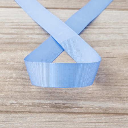 Лента репсовая SAFISA, 25 мм, 25 м, цвет 65 голубой. Арт 350-25мм-65