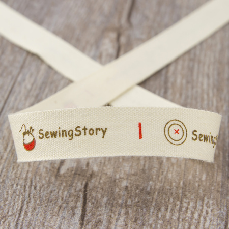 Лента хлопковая на картонной мини-катушке "Sewing Story". Арт VR15.012