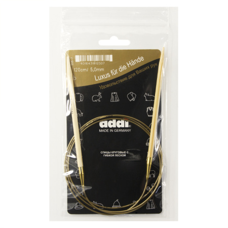 Спицы, круговые, бамбук addiNature BAMBOO №5, 120 см. Арт 555-7/5-120