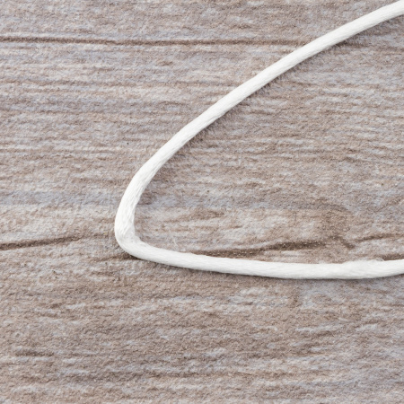 Шнур атласный SAFISA 2 мм, 25 м, цвет 02, белый. Арт 462-02                  