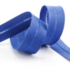 Косая бейка хлопок/полиэстер 20 мм, 25 м, цвет 70, насыщенный синий. Арт 6120-20мм-70            
