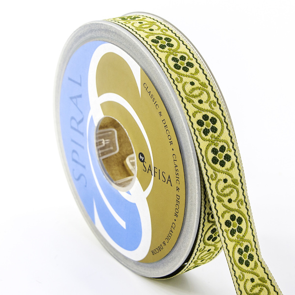 Лента жаккард SAFISA, 15 мм, 15 м, цвет 04. Арт 9208-15мм-04