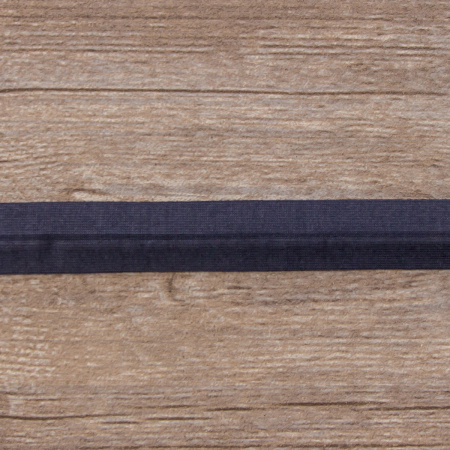 Косая бейка хлопок, 20 мм, 20 м, цвет 15, темно-синий. Арт 6598-20мм-15