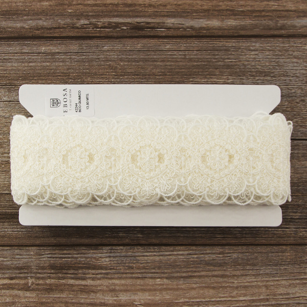 Кружево-вышивка на тюле, 50 мм. Арт 42244/00