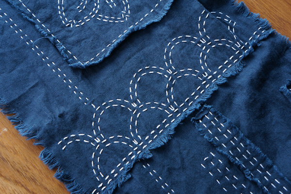 Шаблон для вышивки сашико "чешуйки". Арт ERS.003