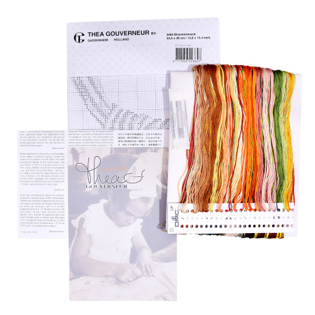 Набор для вышивания "Цветочная корзина", канва лён 36 ct. Арт 3064