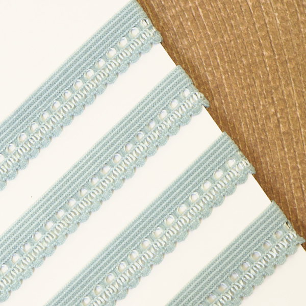 Резинка отделочная ажурная, цвет серо-голубой. Арт 12404/1134