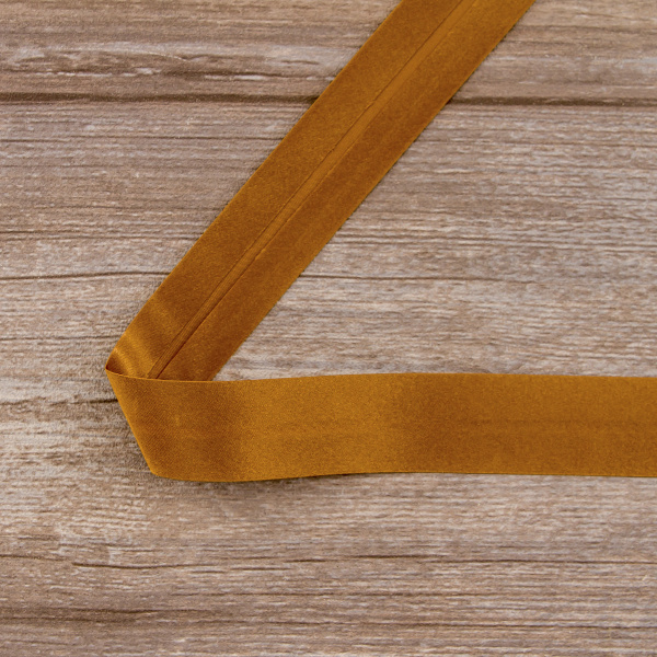 Косая бейка атласная 30 мм, 25 м, цвет 44, бронзовый. Арт 6260-30мм-44            