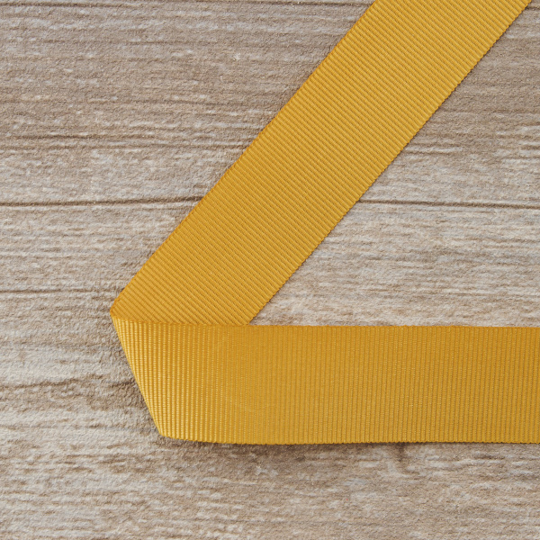 Лента репсовая SAFISA, 25 мм, 25 м, цвет 54 бежево-золотистый. Арт 350-25мм-54