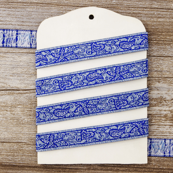 Лента жаккард SAFISA, 16 мм, 15 м, цвет 02. Арт 9104-16мм-02            